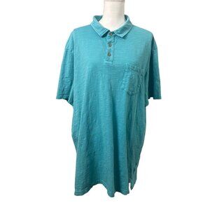 Sonoma Goods For Life Mens Casual Comfort Sky Blue 3XLT Polo Shirt With Pocket